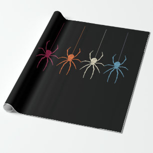 Spider Gift Halloween 2020 Vintage Spider Web Wrapping Paper