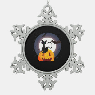 Spider Gift   Halloween Black Cat Spider Pumpkin Snowflake Pewter Christmas Ornament