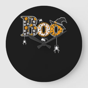 Spider Gift Halloween Boo Spider Large Clock
