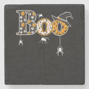 Spider Gift Halloween Boo Spider Stone Coaster