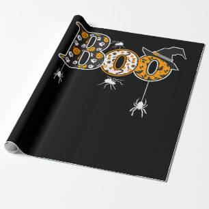 Spider Gift   Halloween Boo Spider Wrapping Paper