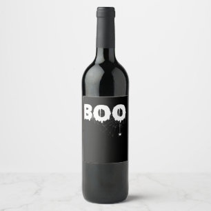 Spider Gift Halloween Funny Scary Little Spider Wine Label