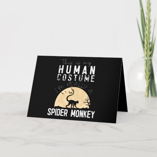 Spider Gift | Halloween Human Costume Spider Card (Front)