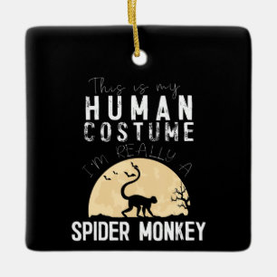 Spider Gift Halloween Human Costume Spider Ceramic Ornament