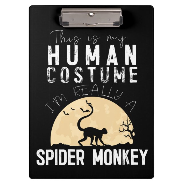 Spider Gift | Halloween Human Costume Spider Clipboard (Front)