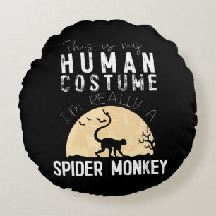 Spider Gift Halloween Human Costume Spider Round Cushion