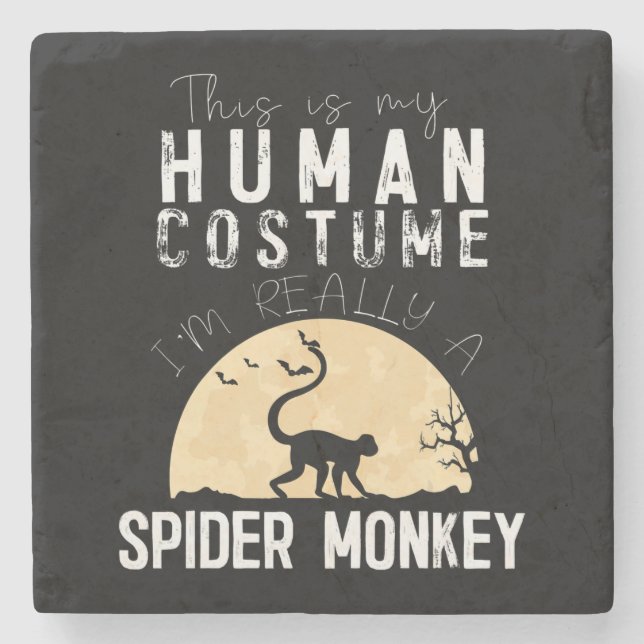 Spider Gift | Halloween Human Costume Spider Stone Coaster (Front)