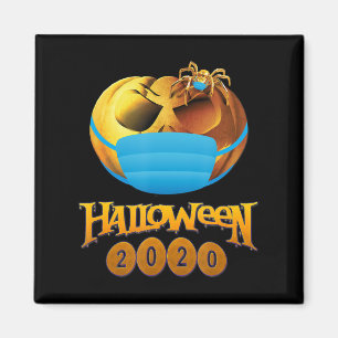 Spider Gift Halloween Pumpkin And Spider Mask Magnet