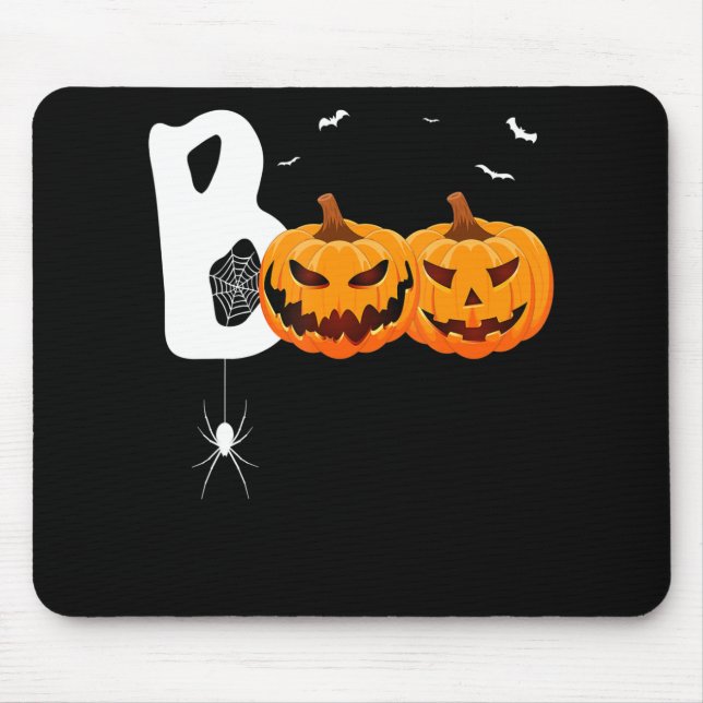 Spider Gift | Halloween Pumpkins Spider Mouse Mat (Front)