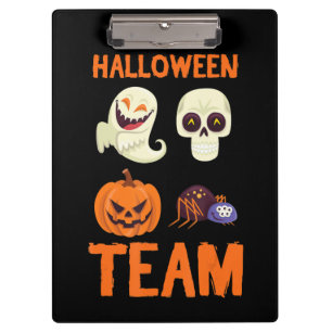 Spider Gift Halloween Team Pumpkin Ghost Spider Clipboard