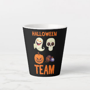Spider Gift Halloween Team Pumpkin Ghost Spider Latte Mug