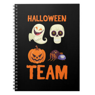 Spider Gift Halloween Team Pumpkin Ghost Spider Notebook