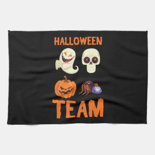 Spider Gift Halloween Team Pumpkin Ghost Spider Tea Towel