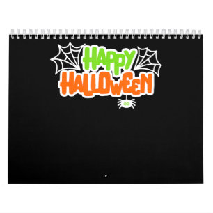 Spider Gift Happy Halloween Colourful Cute Spide Calendar