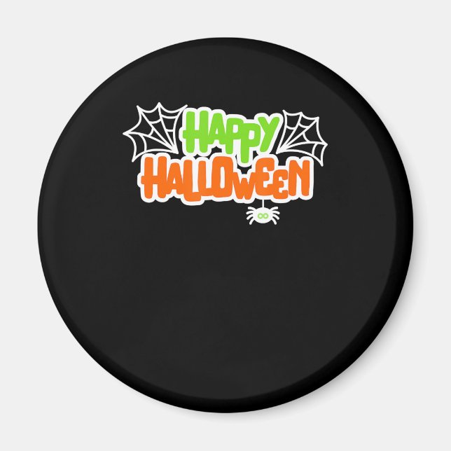 Spider Gift | Happy Halloween Colourful Cute Spide Magnet (Front)