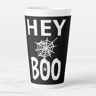 Spider Gift Hey Boo Halloween Funny Spider Web Latte Mug
