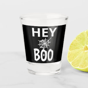 Spider Gift Hey Boo Halloween Funny Spider Web Shot Glass