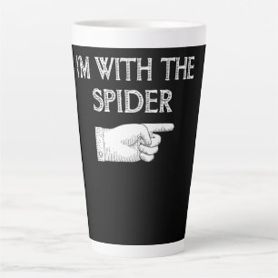 Spider Gift I'm With The Spider Costume Matching Latte Mug