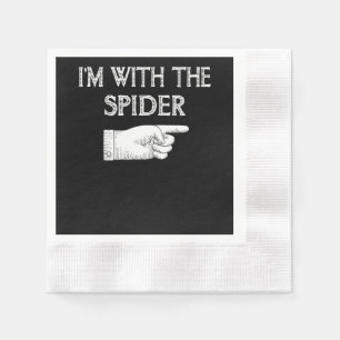 Spider Gift I'm With The Spider Costume Matching Napkin