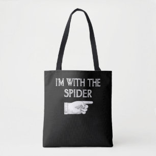 Spider Gift I'm With The Spider Costume Matching Tote Bag