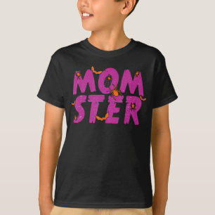 Spider Gift   MOMSTER Spider Net And Bat Halloween T-Shirt