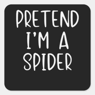 Spider Gift Pretend Spider Costume Halloween Lazy Square Sticker