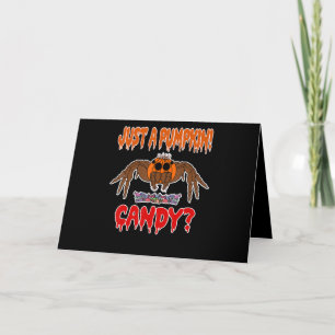 Spider Gift Spider With Pumpkin in Head Offering Card