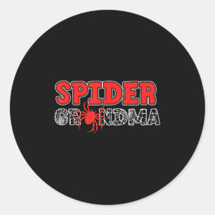 Spider Grandma Spidey Birthday Matching Family Chr Classic Round Sticker