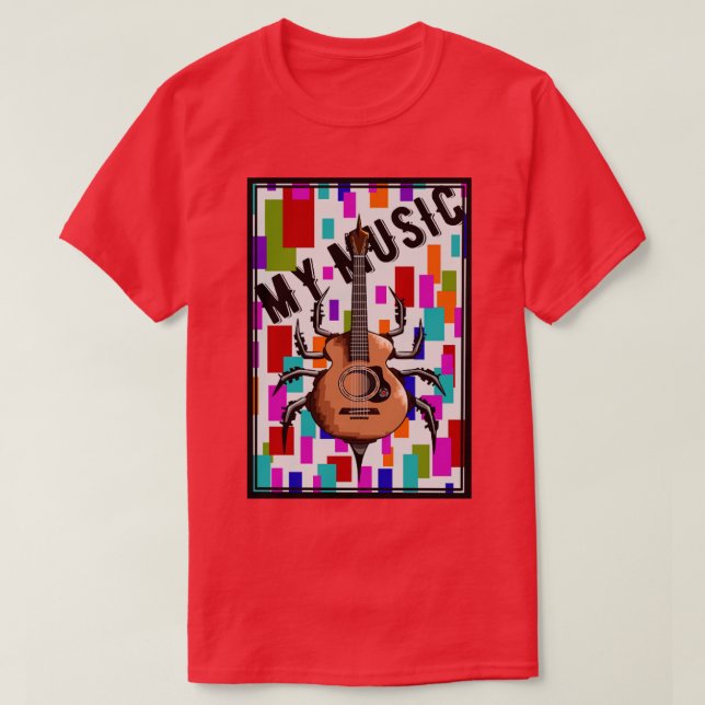 Spider guitar  T-Shirt (Design Front)