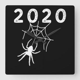 Spider Halloween 2020 Gift, Giant Halloween Spider Square Wall Clock