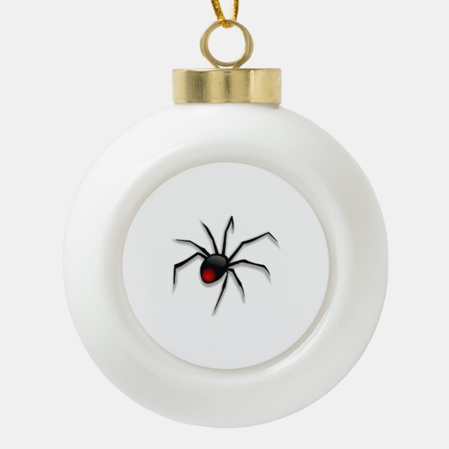 spider halloween ceramic ball christmas ornament (Front)