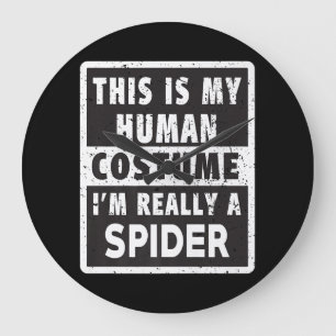 Spider Halloween Costume Funny Spider Costume Gift Large Clock