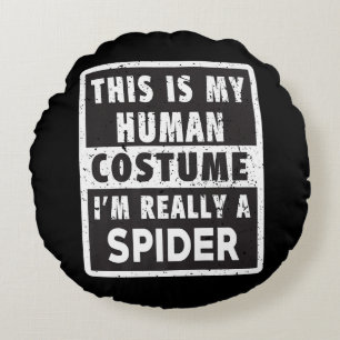 Spider Halloween Costume Funny Spider Costume Gift Round Cushion