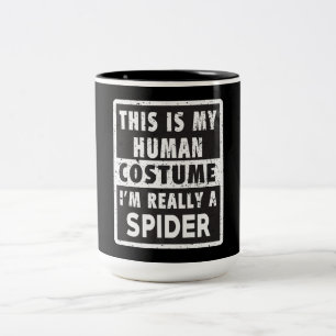 Spider Halloween Costume Funny Spider Costume Gift Two-Tone Coffee Mug