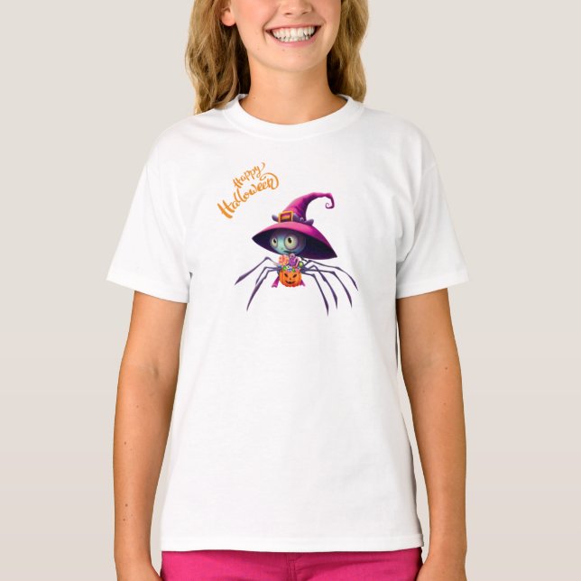 Spider/Halloween/fall/pumpkin T-Shirt (Front)