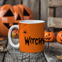 Spider halloween funny orange typography