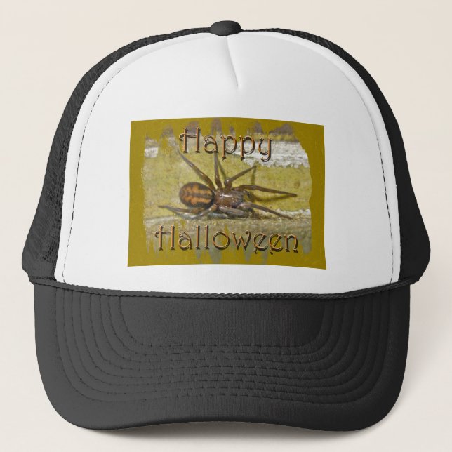 Spider Halloween Holiday Coordinating Items Trucker Hat (Front)