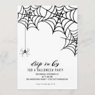 SPIDER HALLOWEEN PARTY INVITATION