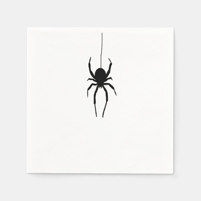 Spider Halloween Party Paper Napkins (Front)