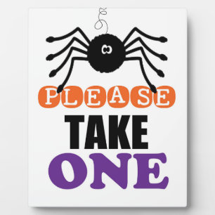 Spider Halloween Please Take One  Plaque