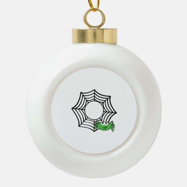 Spider halloween t shirts halloween ceramic ball christmas ornament (Front)