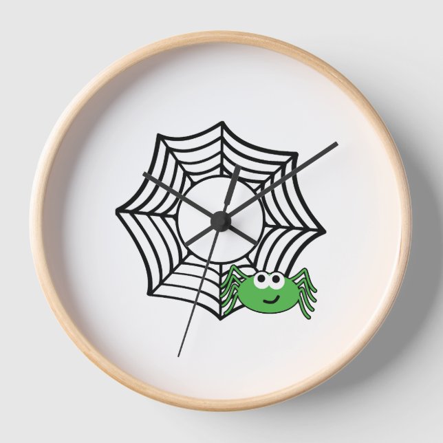 Spider halloween t shirts halloween clock (Front)