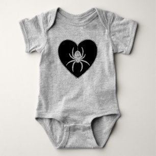 Spider Heart Baby Bodysuit