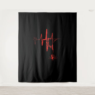 Spider Heartbeat Halloween Party Red And Bloody Tapestry