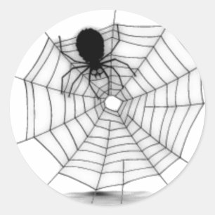 Spider in his Web Classic Round Sticker