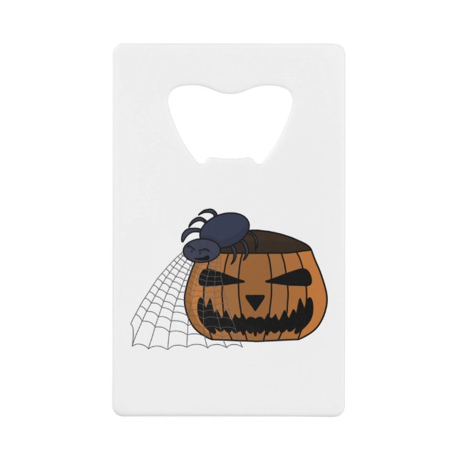 Spider in the web in the halloween pumpkin (Front)