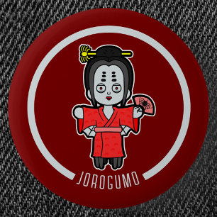 Spider Lady Jorogumo   Japanese Yokai 6 Cm Round Badge