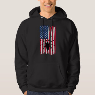 Spider Legs Arachnid Silhouette American Flag Usa  Hoodie