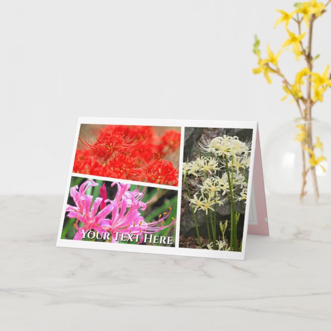 Spider Lily Card (Yellow Flower)