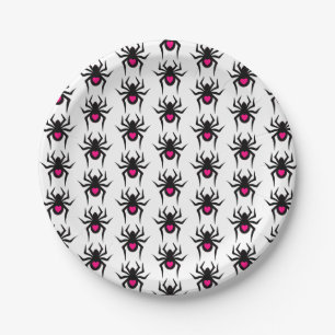 Spider love paper plate